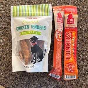 Trader Joe's & Plato Pet Treats - Set of 3 Dog Treat Chews NEW